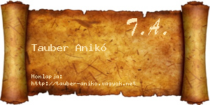 Tauber Anikó névjegykártya